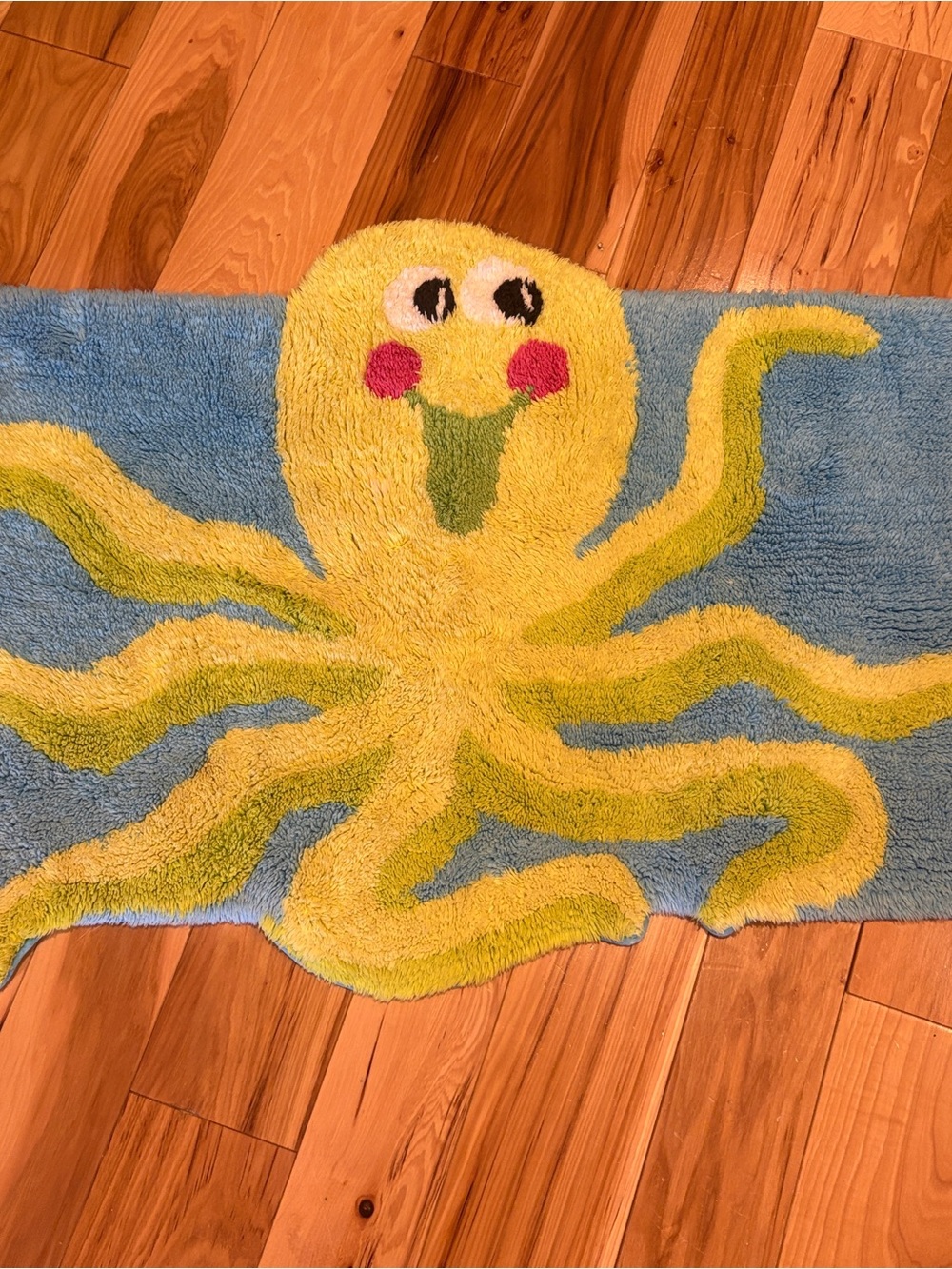 Bath rug whimsical octopus